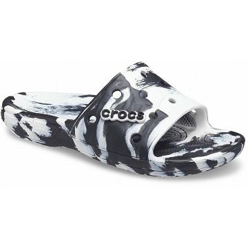 Chanclas Crocs Classic Marbled Hombre Negros | Mexico 1280YXFU